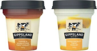 Coles Gippsland Twist Yogurt 160g offer