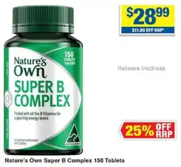 My Chemist Nature's Own Super B Complex 150 Tablets offer