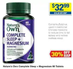 My Chemist Nature's Own Complete Sleep + Magnesium 60 Tablets offer