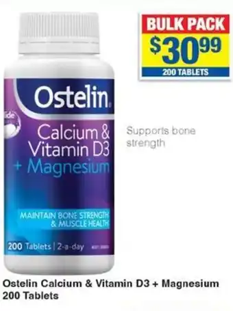 My Chemist Ostelin Calcium & Vitamin D3 + Magnesium 200 Tablets offer