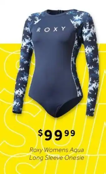 Rebel Roxy Womens Aqua Long Sleeve Onesie offer