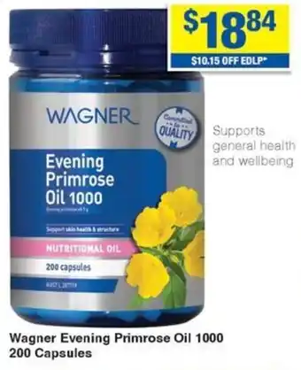 My Chemist Wagner Evening Primrose Oil 1000 200 Capsules offer