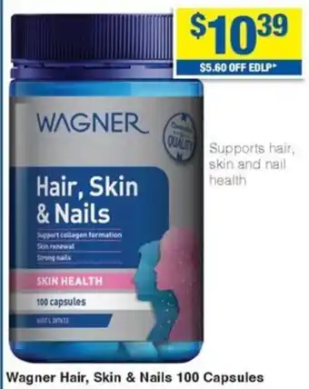 My Chemist Wagner Hair, Skin & Nails 100 Capsules offer