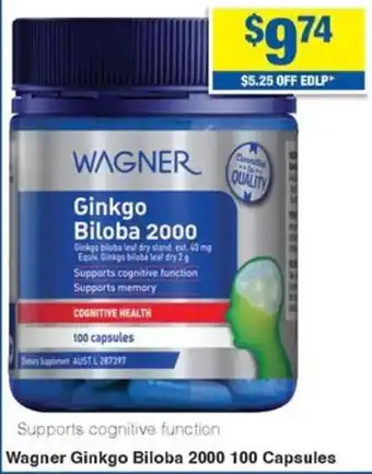 My Chemist Wagner Ginkgo Biloba 2000 100 Capsules offer