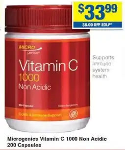 My Chemist Microgenics Vitamin C 1000 Non Acidic offer