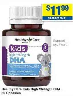 Healthy Care Kids High Strength DHA 60 Capsules