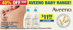 My Chemist Aveeno Baby Daily Moisturising Lotion or Wash & Shampoo offer