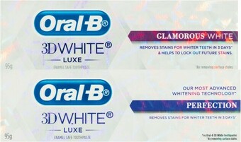 Coles Oral B 3D White Luxe Toothpaste 95g offer