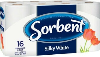Coles Sorbent Silky White Toilet Tissue 16 Pack offer