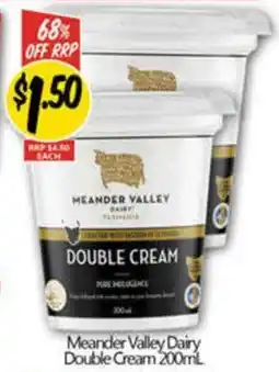 NQR Meander Valley Dairy Double Cream offer