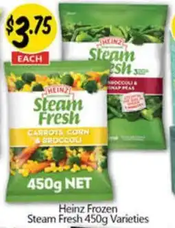 NQR Heinz Frozen Steam Fresh Varieties offer
