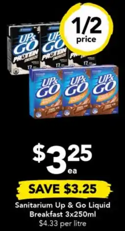 Drakes Sanitarium Up & Go Liquid Breakfast offer
