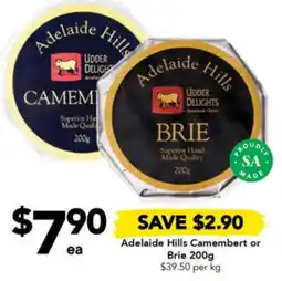 Drakes Adelaide Hills Camembert or Brie offer