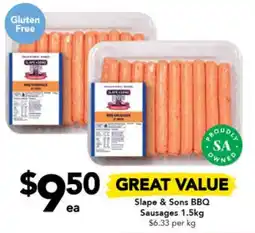 Drakes Slape & Sons BBQ Sausages offer