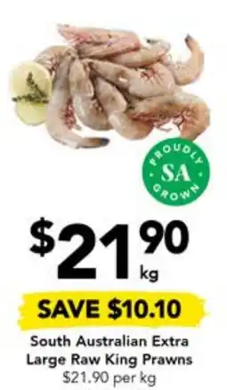 Drakes South Australian Extra Large Raw King Prawns offer