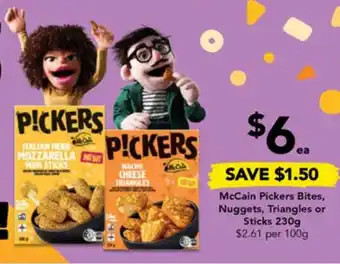 Drakes McCain Pickers Bites, Nuggets, Triangles or Sticks offer