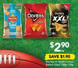 Drakes Doritos or Smith's Oven Baked Chips offer