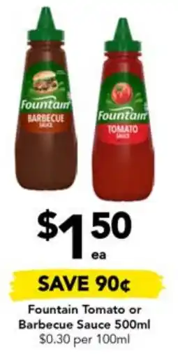 Drakes Fountain Tomato or Barbecue Sauce offer