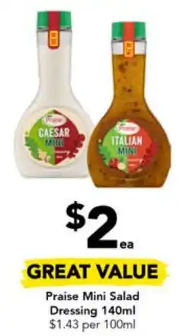 Drakes Praise Mini Salad Dressing offer