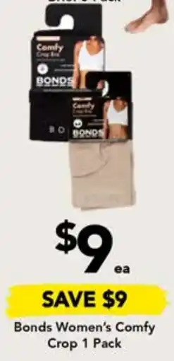 Drakes Bonds Women's Comfy Crop 1 Pack offer