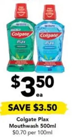Drakes Colgate Plax Mouthwash offer