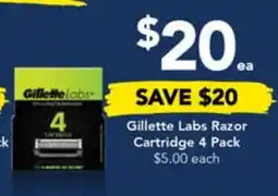 Drakes Gillette Labs Razor Cartridge 4 Pack offer