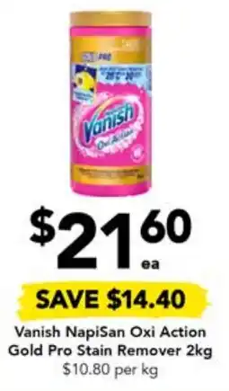 Drakes Vanish Napisan Oxi Action Gold Pro Stain Remover offer