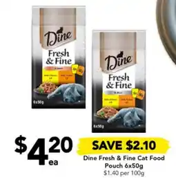 Drakes Dine Fresh & Fine Cat Food Pouch offer