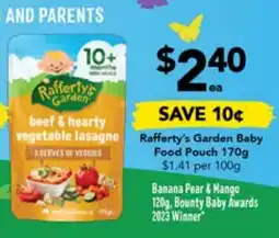 Drakes Rafferty's Garden Baby Food Pouch offer