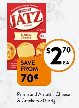 Foodworks Primo and Arnott's Cheese & Crackers offer
