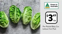 Foodworks Pre-Packed Baby Cos Lettuce Twin Pack offer