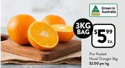 Foodworks Pre-Packed Navel Oranges offer