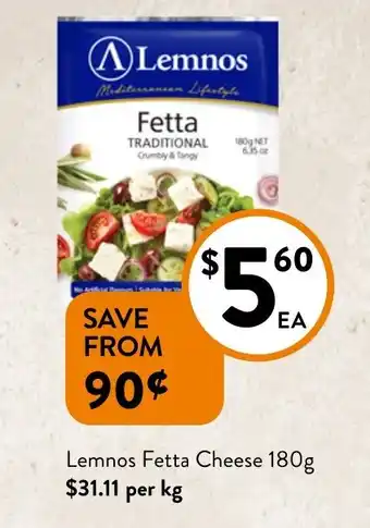 Foodworks Lemnos Fetta Cheese offer