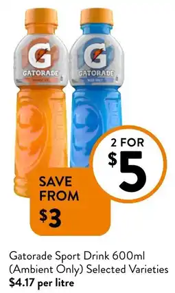 Foodworks Gatorade Sport Drink Selected Varieties offer