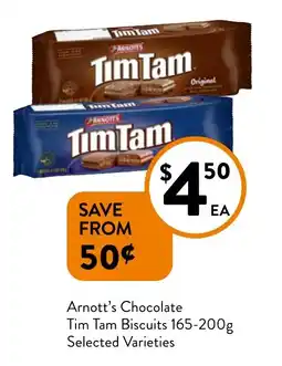 Foodworks Arnott's Chocolate Tim Tam Biscuits Selected Varieties offer