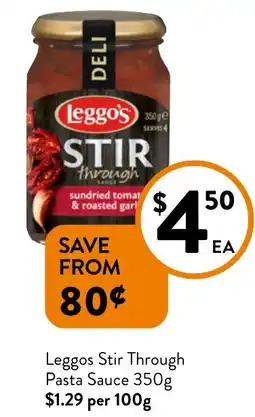 Foodworks Leggos Stir Through Pasta Sauce offer