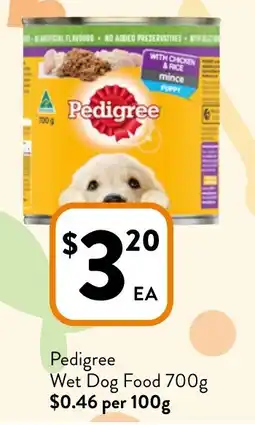 Foodworks Pedigree Wet Dog Food offer