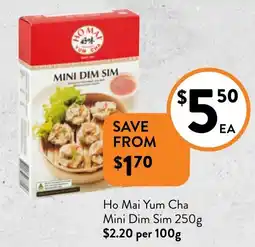 Foodworks Ho Mai Yum Cha Mini Dim Sim offer