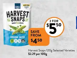Foodworks Harvest Snaps Selected Varieties offer