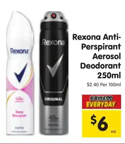 Spar Rexona Anti- Perspirant Aerosol Deodorant offer
