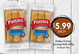 Spudshed Patties FS Party Sausage Rolls offer