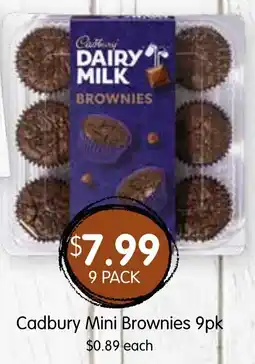 Spudshed Cadbury Mini Brownies 9pk offer