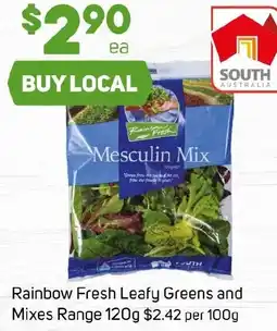 Foodland Rainbow Fresh Leafy Greens and Mixes Range offer