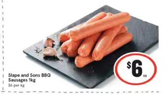 IGA Slape and Sons BBQ Sausages 1kg offer