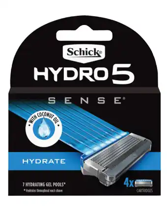 Shaver Shop Schick hydro 5 sense™ hydrate 4 pack refill offer