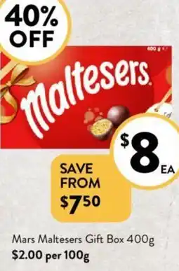 Foodworks Mars Maltesers Gift Box offer