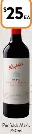 Foodworks Penfolds Max's offer