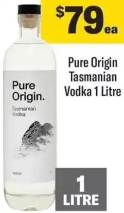 Liquorland Pure Origin Tasmanian Vodka offer