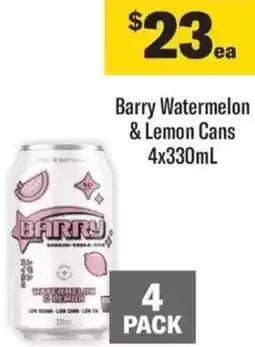 Liquorland Barry Watermelon & Lemon Cans offer