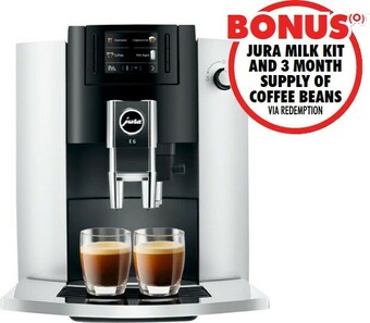 The Good Guys Jura E6 Automatic Coffee Machine - Platinum offer